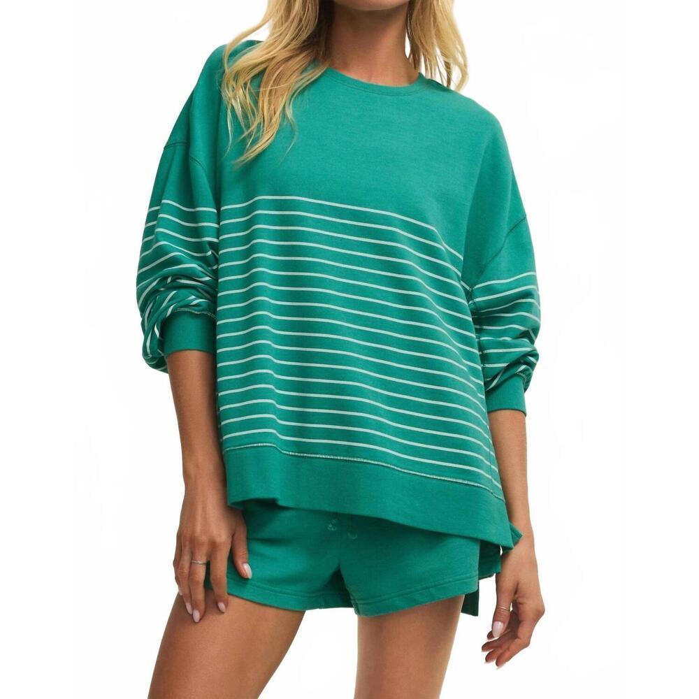 NEW Z SUPPLY modern weekender stripe pullover in la palma